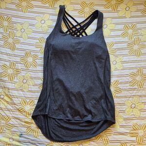Lululemon Athletica Dark Gray Strappy Tank Top